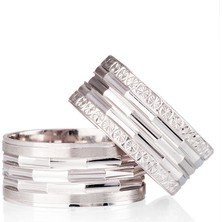 Gümüşcüm Petunya Nişan Yüzüğü Bay Gümüş Alyans