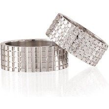 Gümüşcüm Pırıltı Gümüş Alyans Modeli Taşlı Bay Alyans