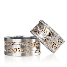 Gümüşcüm Poyraz Gümüş Alyans Modeli Taşlı Bay Alyans