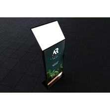 Ar Design - Ayaklı Bilgi Panosu  Işıklı ve Şarjlı (157X 47 cm ) Işıklı Reklam Panosu