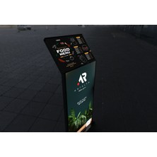 Ar Design - Ayaklı Bilgi Panosu  Işıklı ve Şarjlı (157X 47 cm ) Işıklı Reklam Panosu