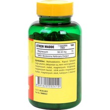 Trunature Magnezyum Kompleks 100 Kapsül Magnesium Complex Malat Bisglisinat Taurat Sitrat Oksit Kalsiyum L-Treonat