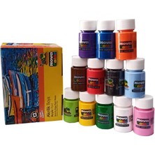 Nova Color Akrilik Boya 12 Renk 30 ml 1 Paket Akrilik Boya Seti 12 Li Ahşap Tuval Taş Ağaç Boyamalar Için Idea Boyama Seti