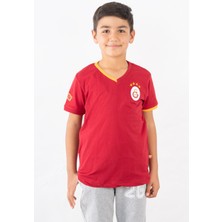 GS Store Galatasaray Çocuk Lisanslı Armalı Kırmızı Tshirt C12005