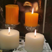 Iv Candles Homedecor 2'li Beyaz Baton Mum