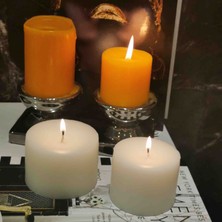 Iv Candles Homedecor 2'li Beyaz Baton Mum