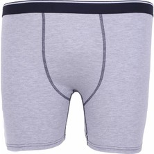 Moc Grande Mocgrande Erkek Büyük Beden Likralı Uzun Paça Boxer 11906 Grı Melanj