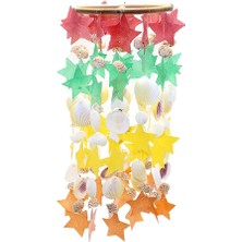 Keyfim Shop Sedefli Yıldız Tasarımlı Rüzgar Çanı 50 cm