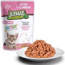 Jungle Yavru Kedi Tavuklu 24 Adet 100 G Pouch