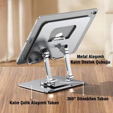 Polhammobile Polham 11-17 Inch Yükseklik Ayarlamalı, Katlanabilir Tablet ve Laptop Standı, 360 Derece Dönebilen