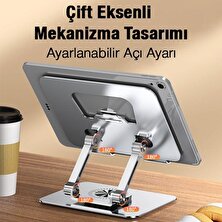 Polhammobile Polham 11-17 Inch Yükseklik Ayarlamalı, Katlanabilir Tablet ve Laptop Standı, 360 Derece Dönebilen