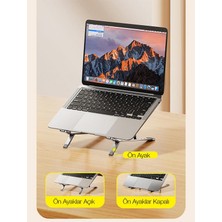 Polhammobile Polham Ultra Ince 6 Kademeli Yükseklik ve Açı Ayarlı Kaydırmaz Pedli Notebook ve Tablet Standı