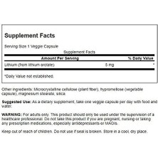 Swanson Lithium Orotate 5 mg 60 Kapsül