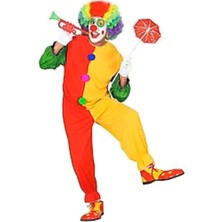 Rengarenk Kostüm Tulum Palyaço Kostümü