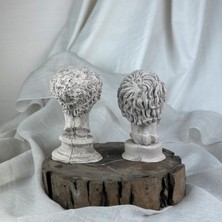 Oasis Decoration Vizon Eskitme Hermes ve Socrates 13 cm Büst 2'li Heykel Set Dekoratif Obje