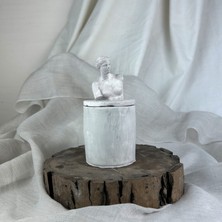 Oasis Decoration Gri Eskitme Venus Kapaklı Kutu, Dekoratif Beton Kutu