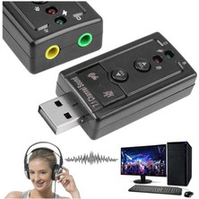 Koodmax 7.1 USB Ses Kartı Harici USB Sound Kart Virtual 3D Çevirici