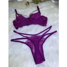 Le Tonnerre Kadın Mürdüm Kapsız Bralet Takımı