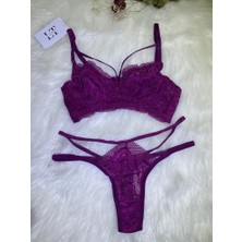 Le Tonnerre Kadın Mürdüm Kapsız Bralet Takımı