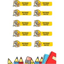 Kt Grup Isimli Okul Etiketi Defter Kalem Etiket Seti 150 Adet Kalem + 45 Adet Defter Etiketi