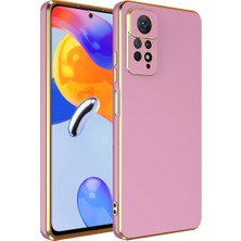 Forzacase Xiaomi Redmi Note 12 Pro 4g Uyumlu Luxury Serisi Altın Çerçeveli Silikon Kılıf