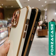 Forzacase Xiaomi Mi 12 Lite Uyumlu Luxury Serisi Altın Çerçeveli Silikon Kılıf