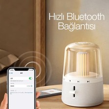 Coofbe 2in1 Masaüstü Bluetooth Hoparlör ve Ayarlanabilir Gece Lambası Dokunmatik Kamp Lambası Hoparlör