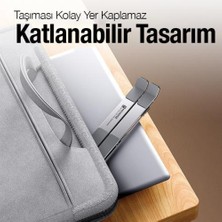 Coofbe Metal Katlanabilir Taşınabilir 6 Kademe Yükseklik Ayarlı Laptop Standı Ayarlanabilir Tabanlı