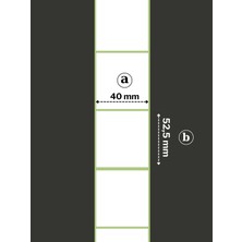 Özfiliz Mağaza Ekipmanları 40X52,5 mm Termal Barkod Etiketi Yaıpışkanlı Etiket, Raf Önü Etiketi (1 Rulo = 250 Adet)