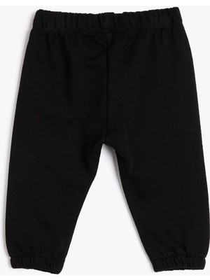 Koton Jogger Eşofman Altı Şardonlu Panda Baskı Detaylı Pamuklu