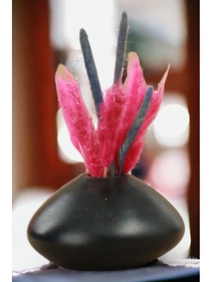 Yaybox Dekoratif Vazo El Yapımı Siyah Renk Model 19