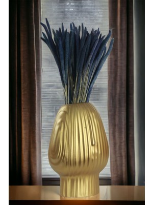 Yaybox Dekoratif Vazo El Yapımı Altın Renk Model 13