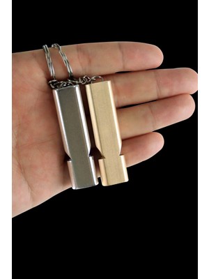 Epazzar 2 Adet Acil Yüksek Ses Ikaz Imdat Düdüğü Anahtarlık Alüminyum Islık Yürüyüş Sos Düdük 2 Adet