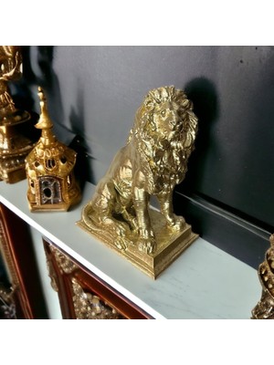 Lu Design Gold Renk Aslan Biblo