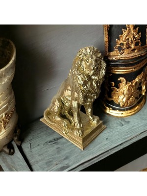 Lu Design Gold Renk Aslan Biblo