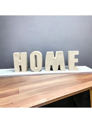 Lu Design Home Yazısı Biblo Obje Ev Dekorasyon 5cm Harf & Taş Tozu