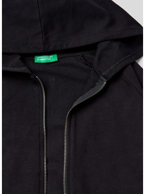 Benetton Kız Çocuk Siyah Sweatshırt 3F60C500X 100