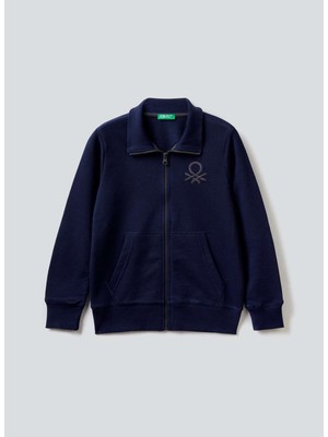 Benetton Erkek Çocuk Lacivert Sweatshırt 3J68C501B 252