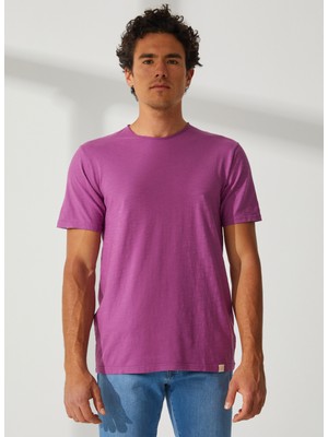 Benetton Bisiklet Yaka Krem Erkek T-Shirt 123P3JE1J19A5