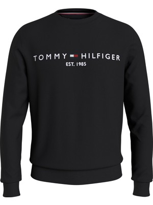 Tommy Hilfiger Bisiklet Yaka Siyah Erkek Sweatshırt MW0MW11596BDS