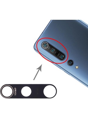 Fodos Xiaomi Mi 10 Pro Kamera Lensi Cam - Kamera Camı - Yapışkanlı M2001J1G Uyumlu