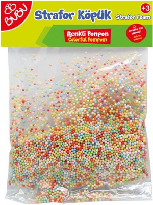 Bubu Strafor Köpük Renkli Ponpon