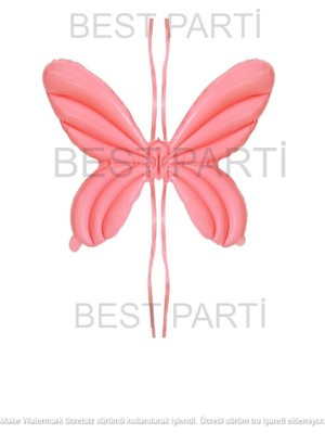 Best Parti Melek Kanadı Folyo Balon Pembe Renk 84 x 60  cm