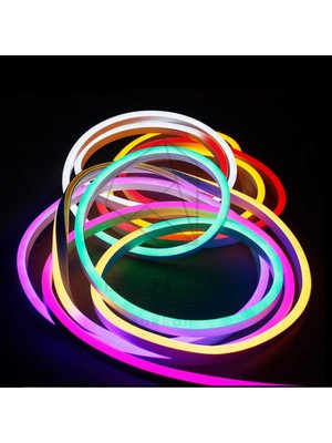 Ema Dükkan 12V 5 Metre Rgb Neon LED Trafolu Tak-Çalıştır Kumandalı Neon Esnek Neon Şerit LED