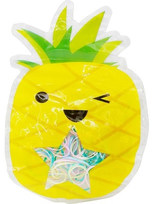 Miniso Çantalı Mini Renkli Saç Lastiği -Ananas