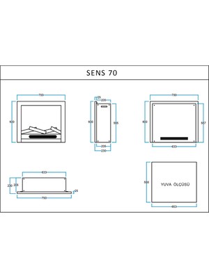 Dorlote Sens 70 Elektrikli Şömine