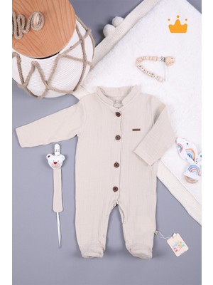 Baby Hola Müslin Emzik Askılı Bebek Tulum 1094