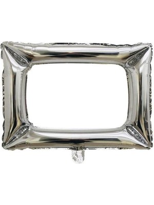 Best Parti Çerçeve Folyo Balon Gümüş Renk 64X70 cm