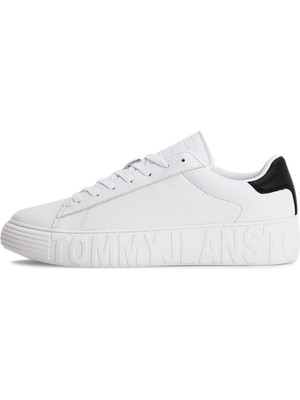 Tommy Hilfiger Tommy Jeans Leather  Outs Beyaz Erkek Sneaker