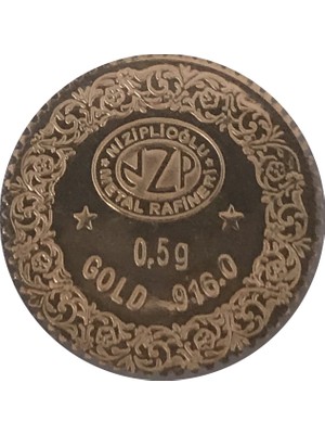 NZP Gold 0.50 Gram 22 Ayar Kulplu Altın